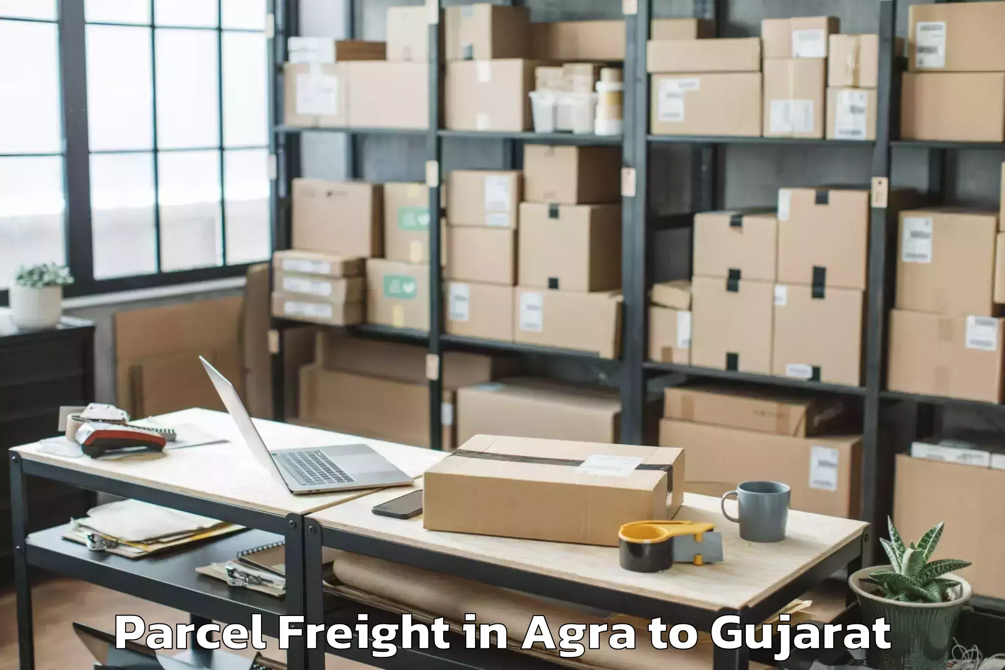 Efficient Agra to Visnagar Parcel Freight